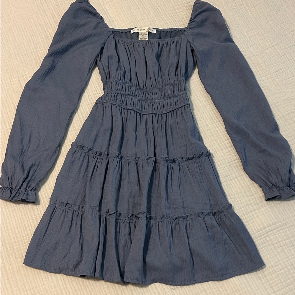Blue Long Sleeve Dress Altar'd State